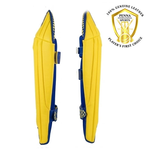 Penna Yellow and Blue Cricket Keeper Pad 04