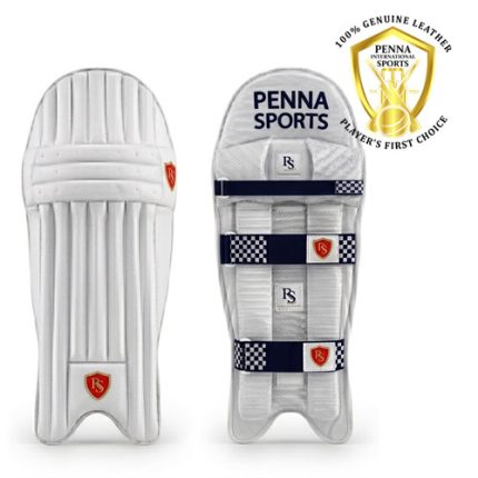 Premium White & Blue Cricket Pads P87
